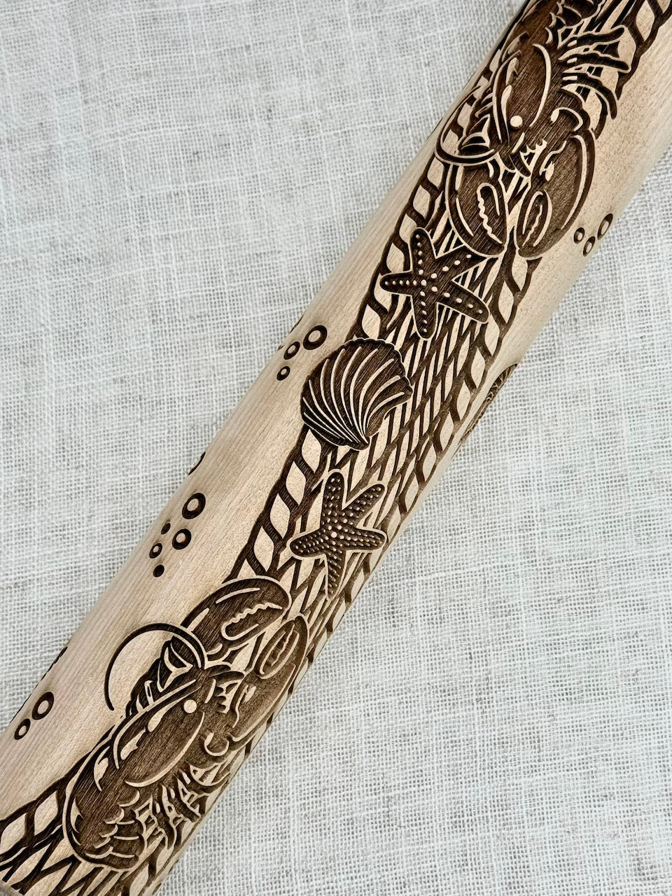 Lobster Bake Textured Rolling Pin