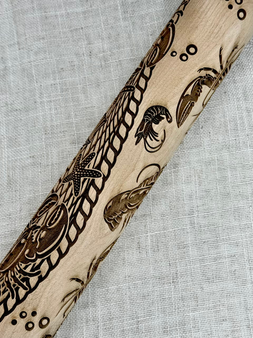 Lobster Bake Textured Rolling Pin