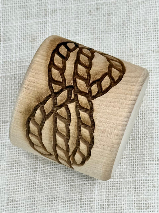 2" Nautical Knots Textured Rolling Pin
