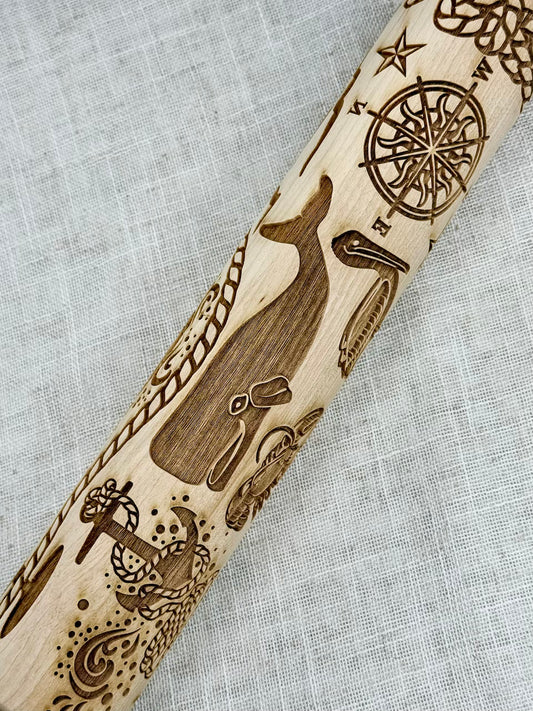 Nautical Vibes Textured Rolling Pin