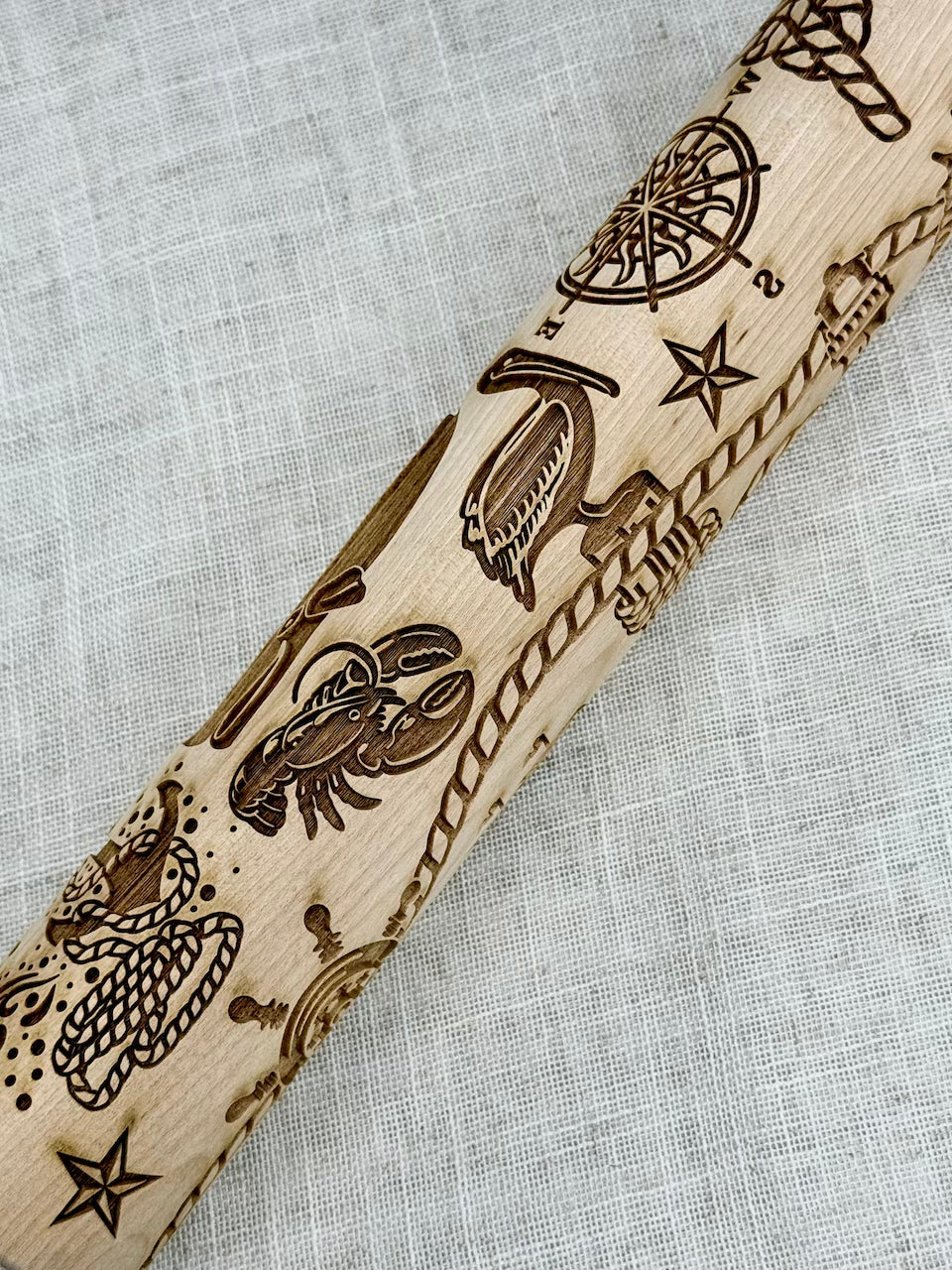 Nautical Vibes Textured Rolling Pin