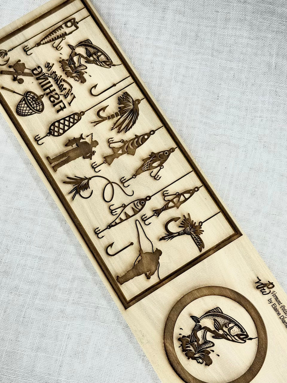 I'd Rather Be Fishing Textured Mug Plank