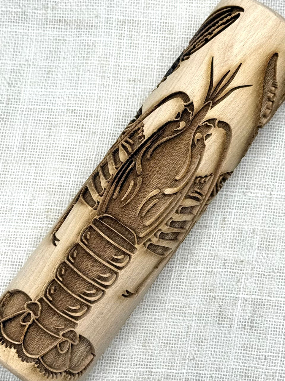 7" Lobster (Single) Textured Rolling Pin