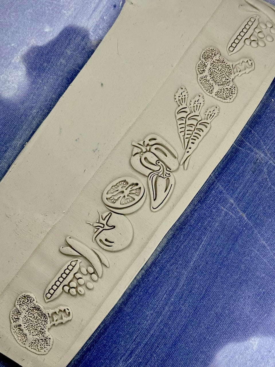 2" Veggies Textured Rolling Pin