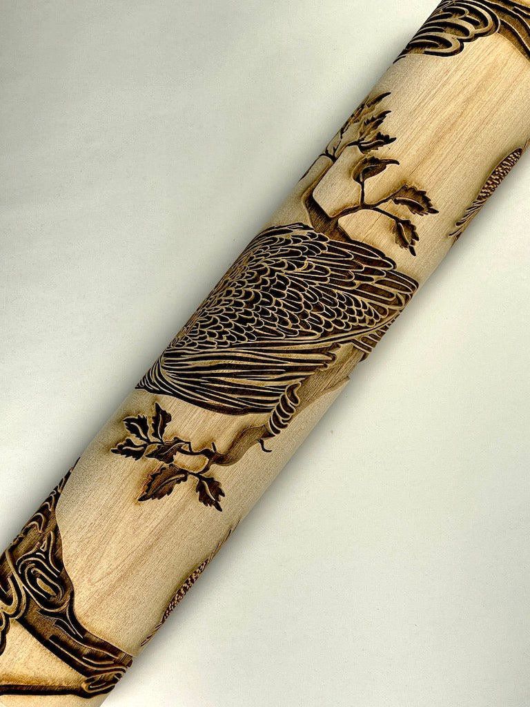 Owls Textured Rolling Pin
