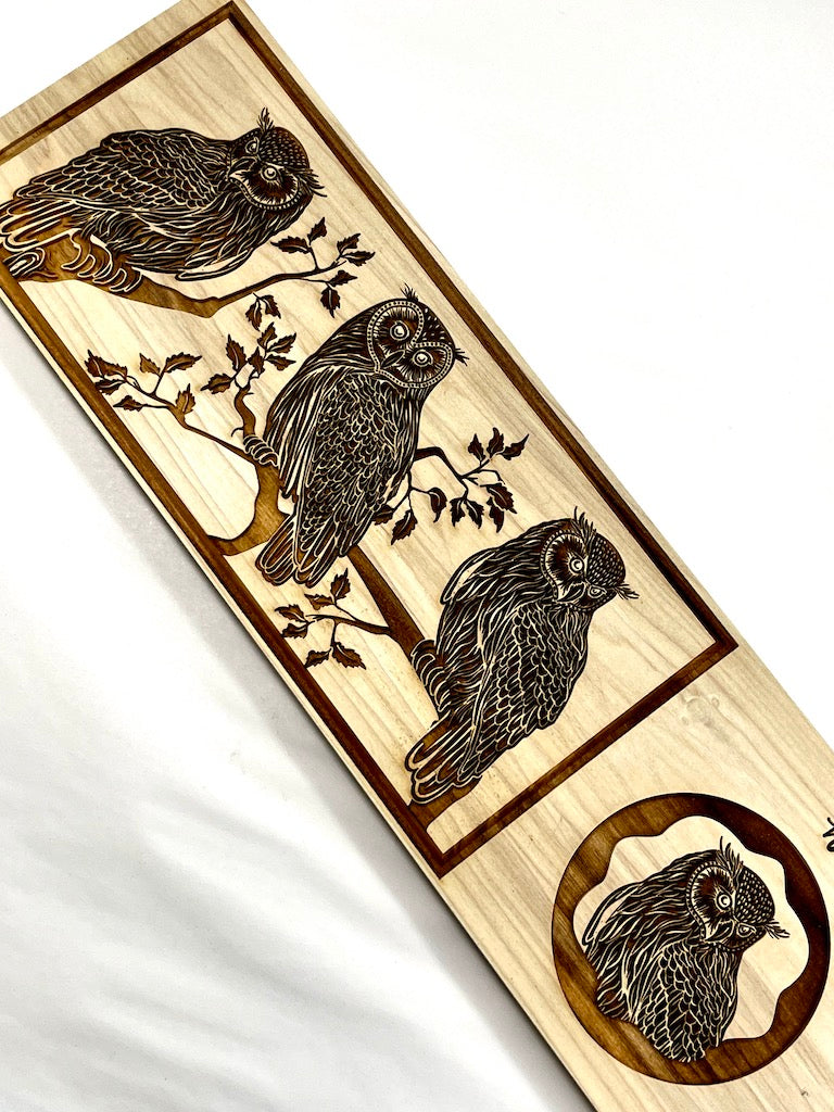 Owls Textured Mug Plank