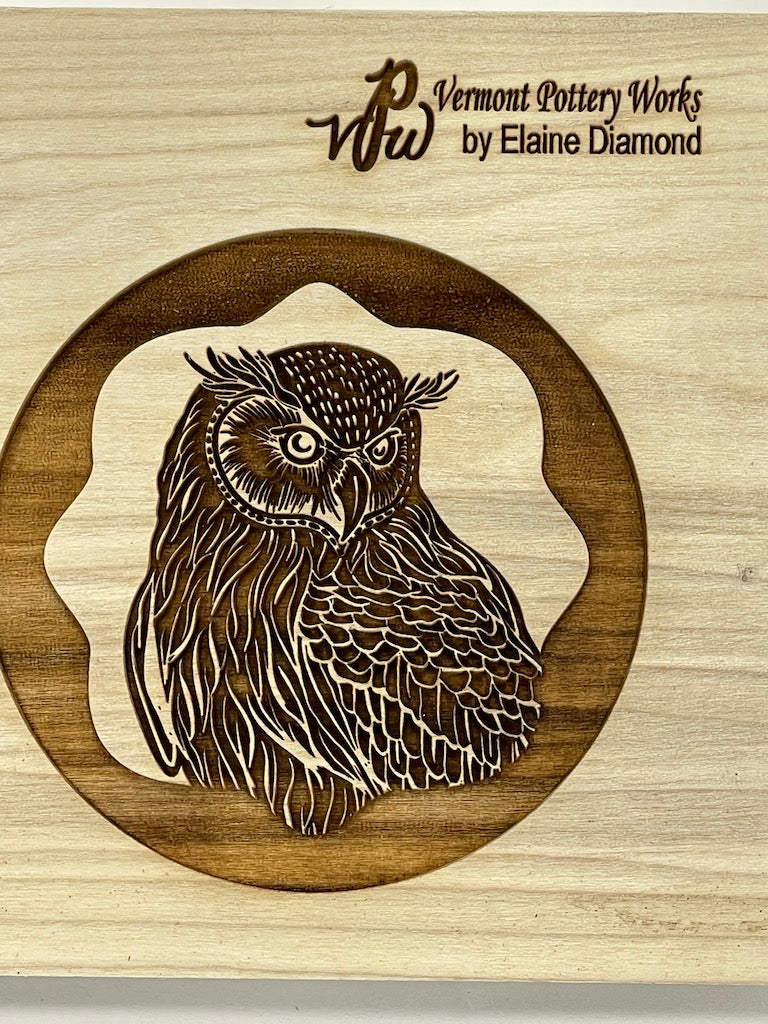 Owls Textured Mug Plank