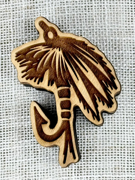 I'd Rather Be Fishing (Fly Fishing Hook w/ 3 wings)- Stamp