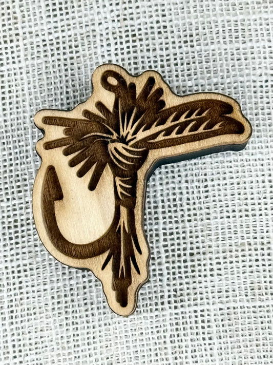 I'd Rather Be Fishing (Fly Fishing Hook w/ 2 wings)- Stamp