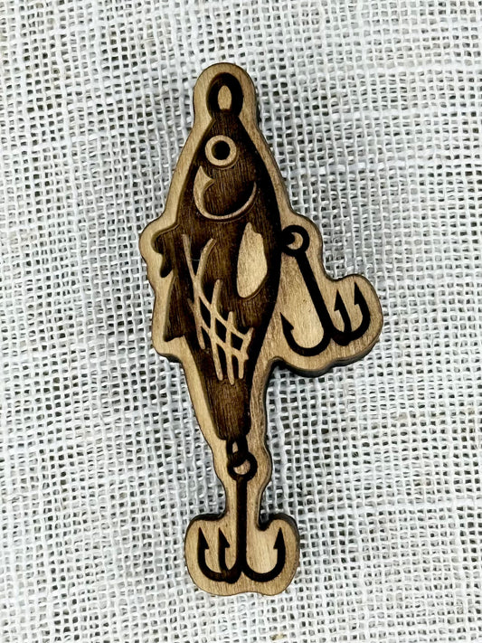 I'd Rather Be Fishing (Fishing Lure Hooks Right)- Stamp