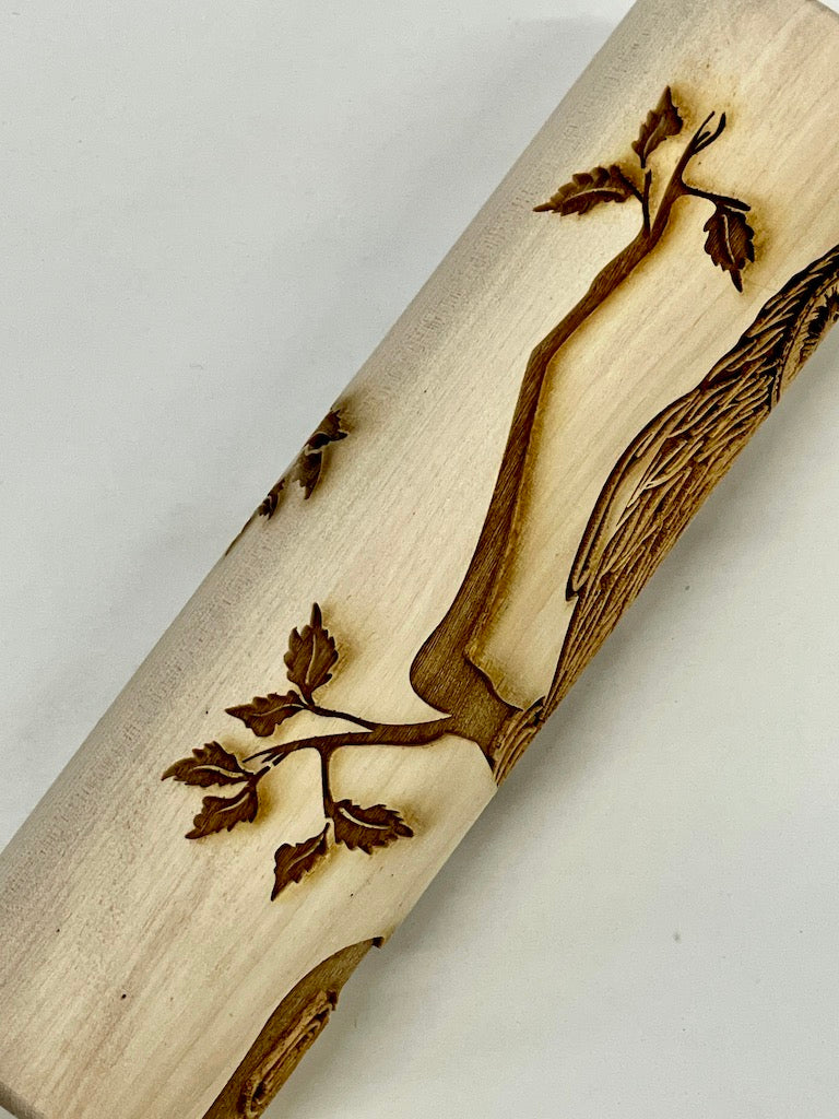 7" Owls Textured Rolling Pin
