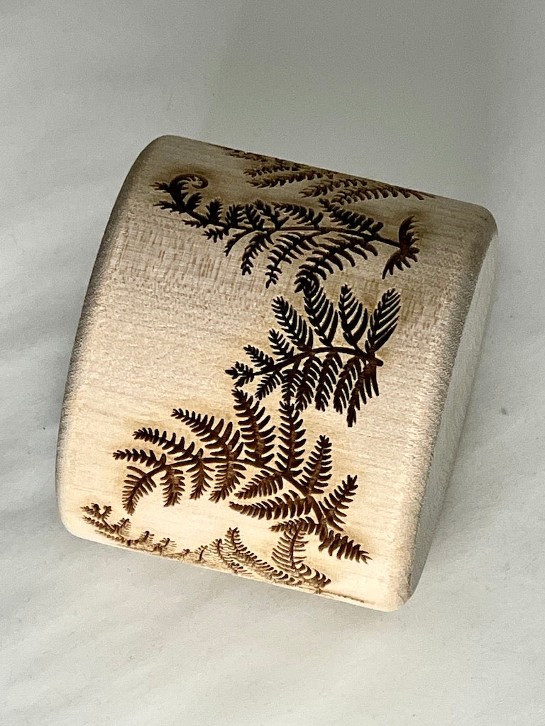 2" Fiddlehead Ferns Textured Rolling Pin