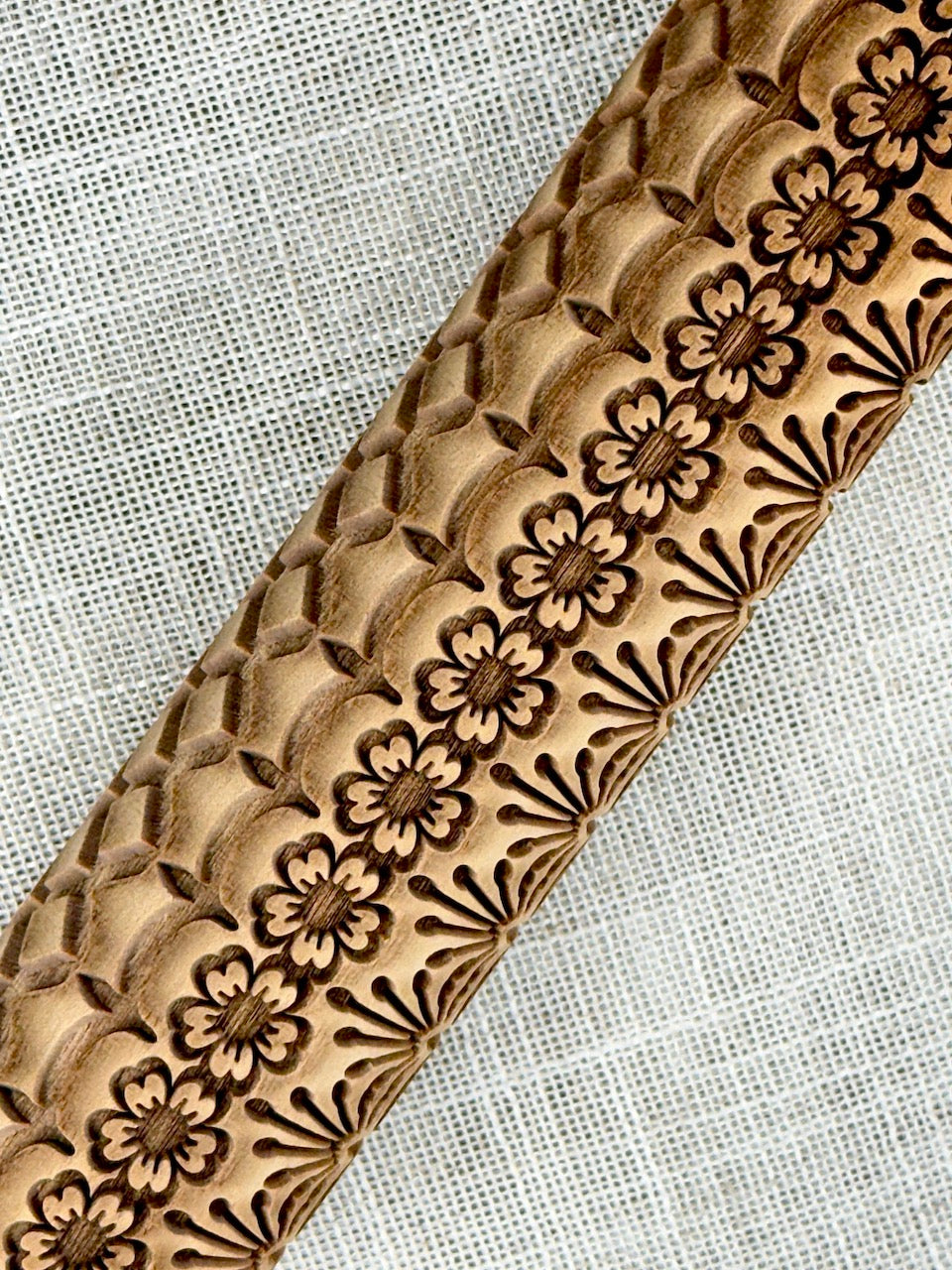 Flower Trellis  7" Textured Rolling Pin