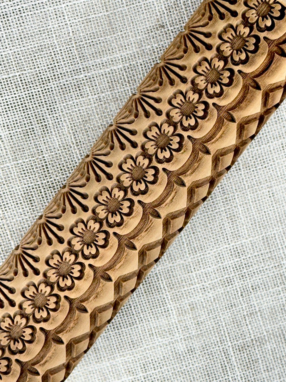Flower Trellis  7" Textured Rolling Pin
