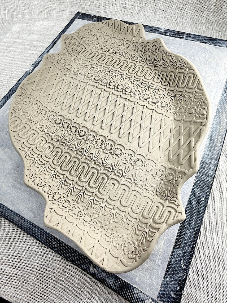 Flower Trellis Textured Rolling Pin