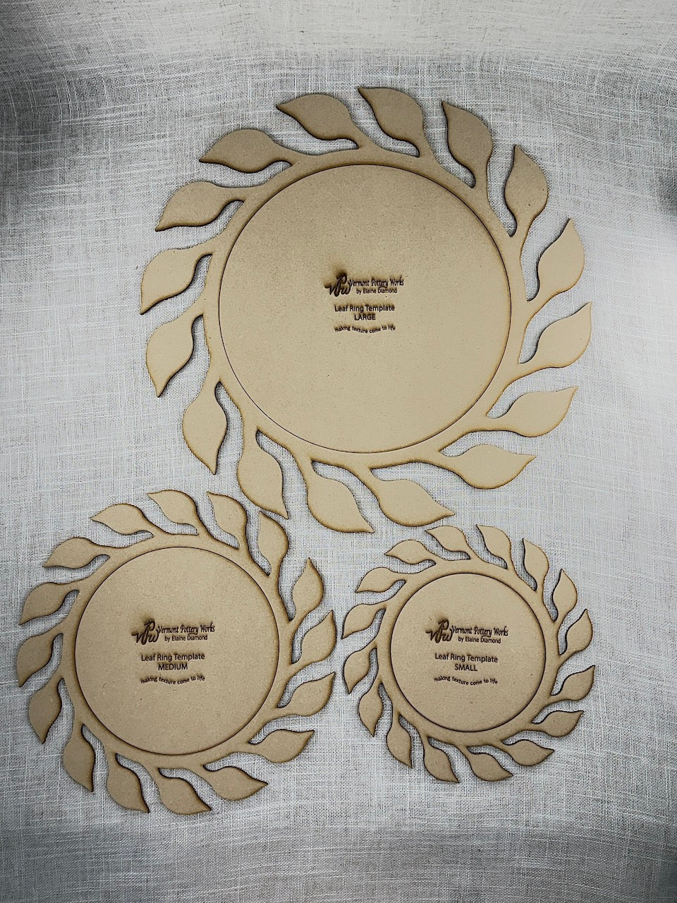 Rigid Leaf Ring Template Package of 3 sizes