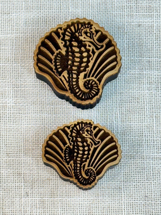 Seahorse & Shell (for rigid seahorse & shell template) Stamp Bundle