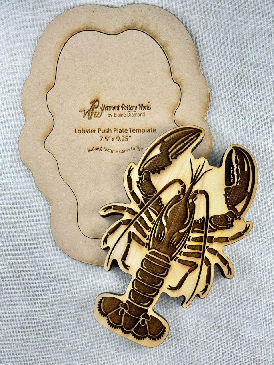 Lobster Push Plate Rigid Template & Xtra Large Lobster Stamp Package