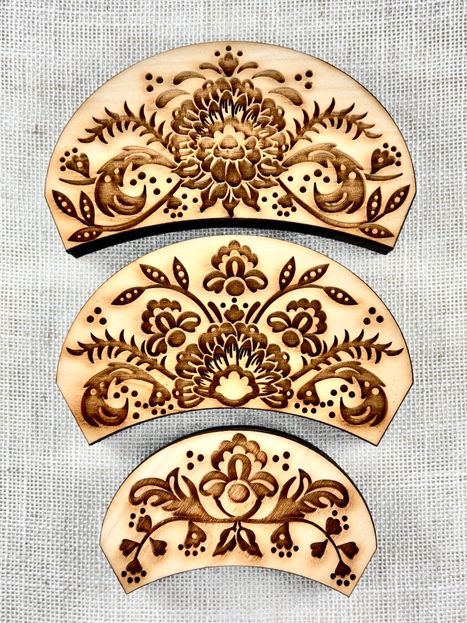 Scalloped Farmhouse Floral Stamps (for rigid Dandelion Ring Template) Stamp Bundle