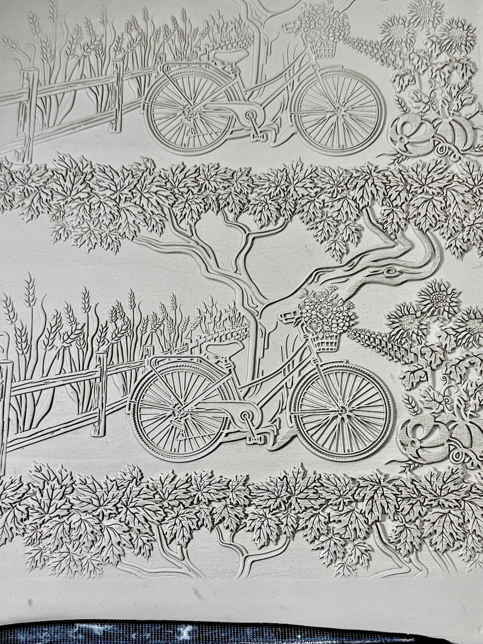 Bicycle Textured Rolling Pin