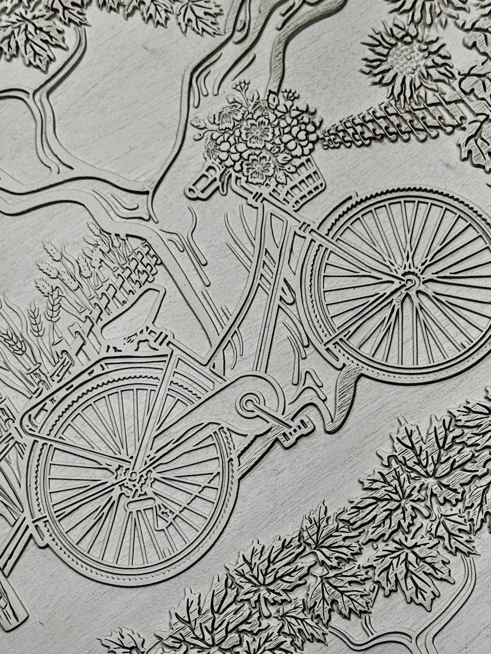 Bicycle Textured Rolling Pin