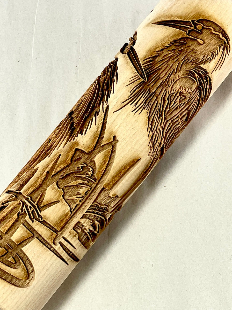 7" Great Blue Heron Textured Rolling Pin