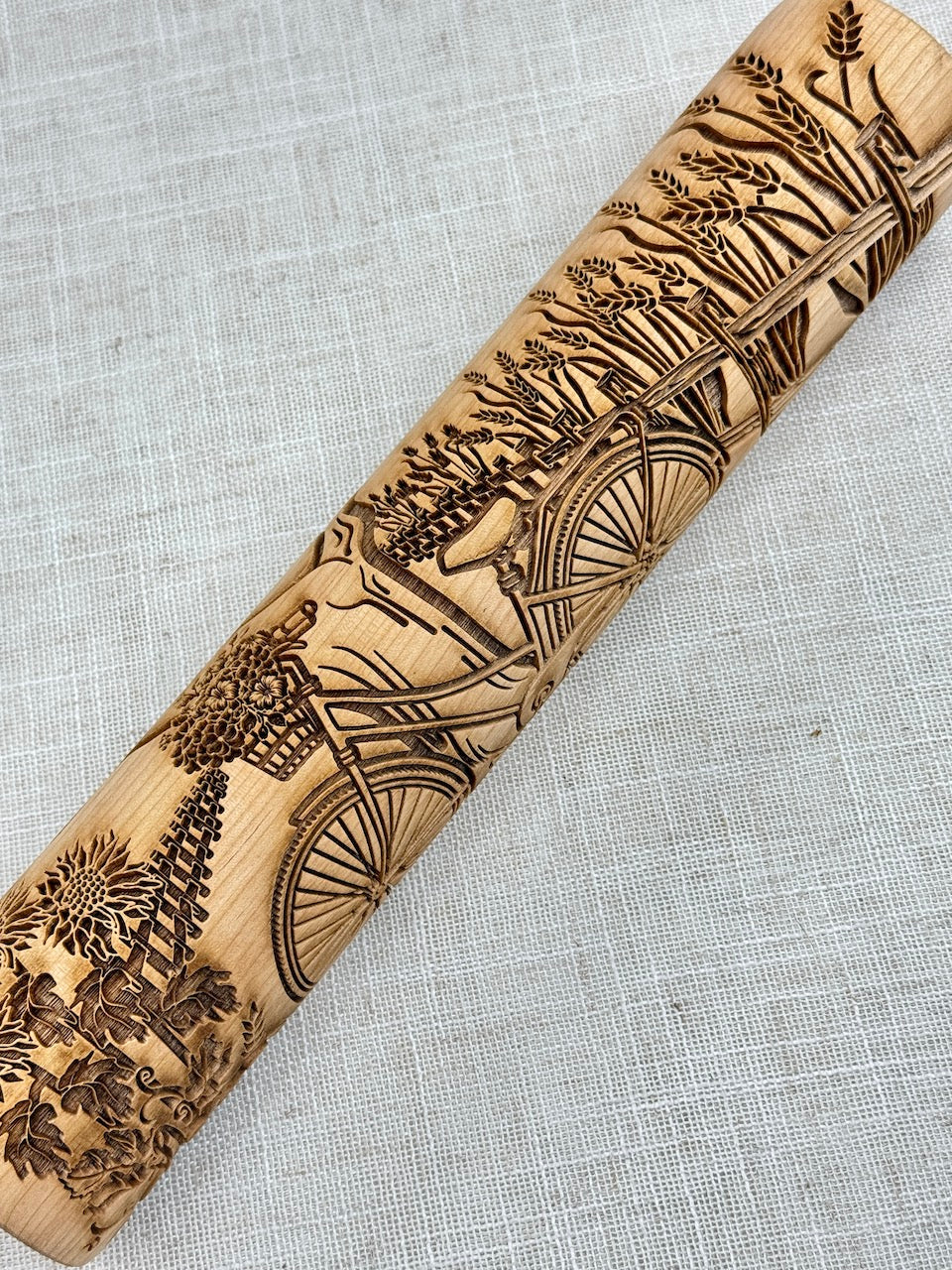 Bicycle Textured Rolling Pin