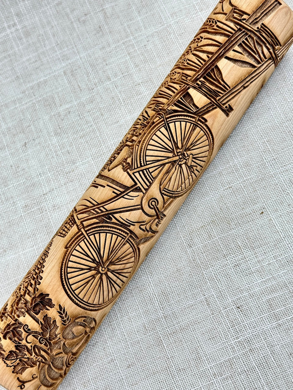 Bicycle Textured Rolling Pin