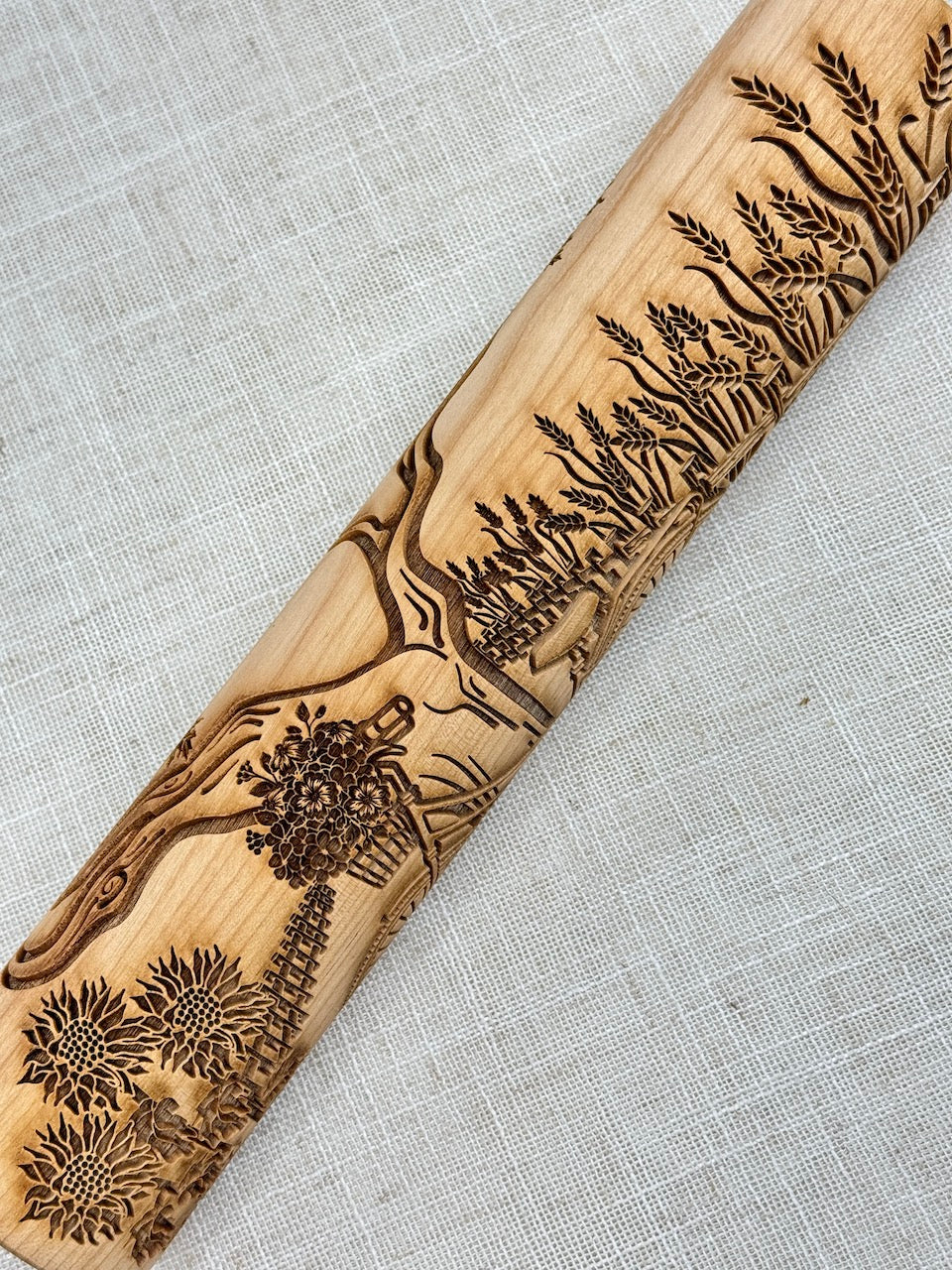 Bicycle Textured Rolling Pin