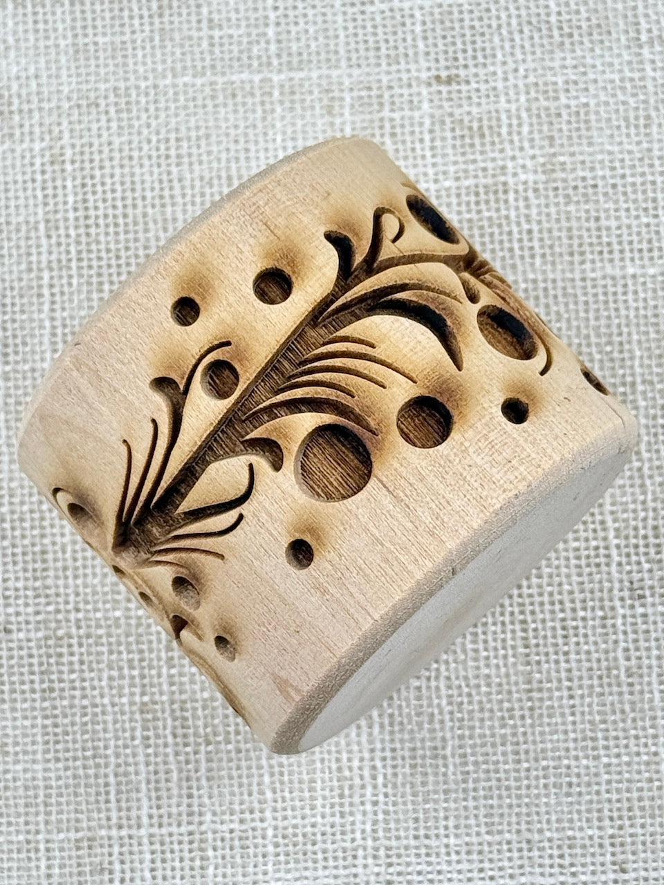 2" Bow Detail Textured Rolling Pin
