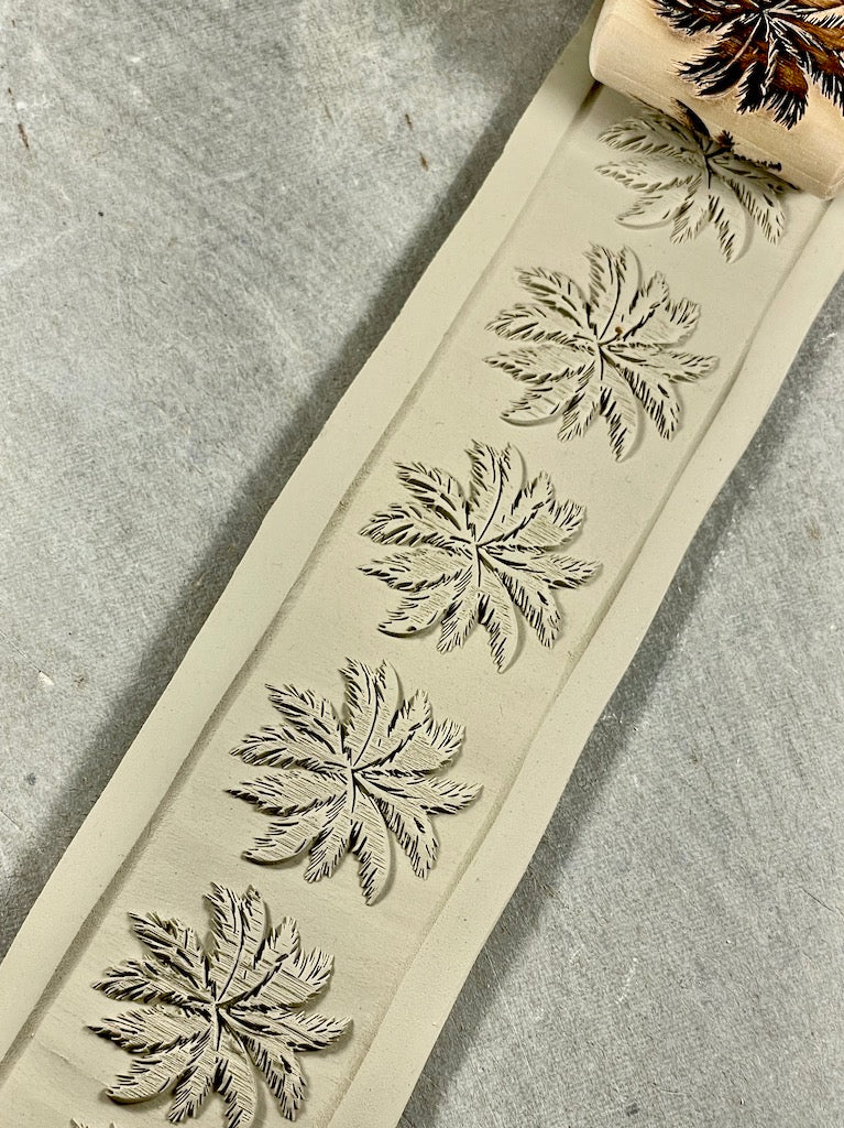 2" Palm Trees Textured Rolling Pin