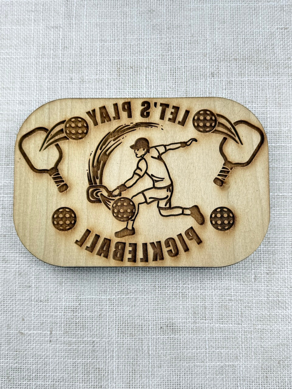 Pickleball (Let's Play Pickleball Medallion- Male)- Stamp