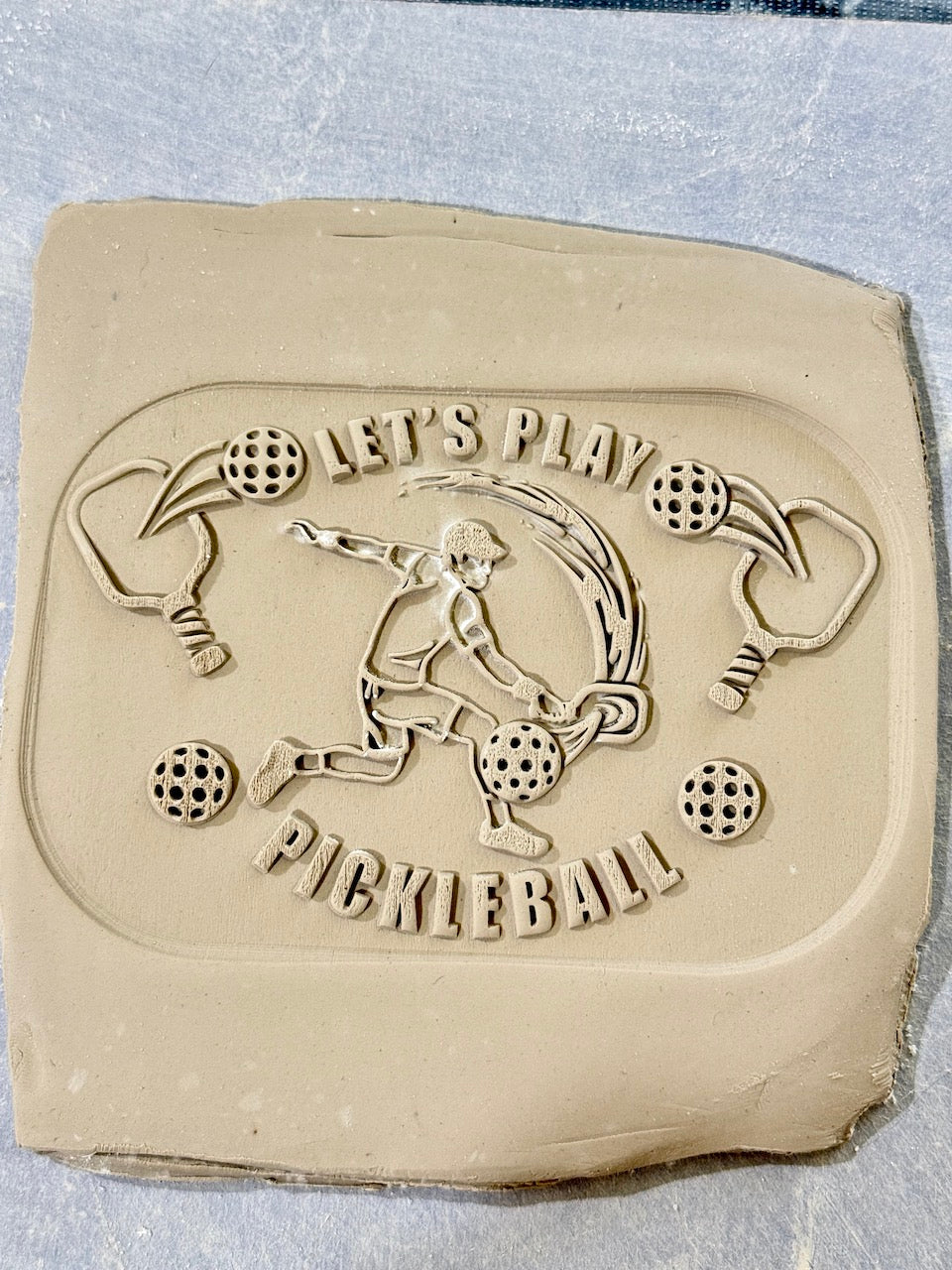 Pickleball (Let's Play Pickleball Medallion- Male)- Stamp