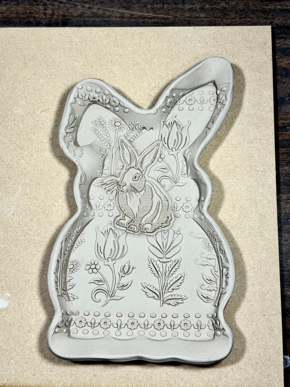 Bunnies- Front Bunny Push Plate (Large)- Rigid Template