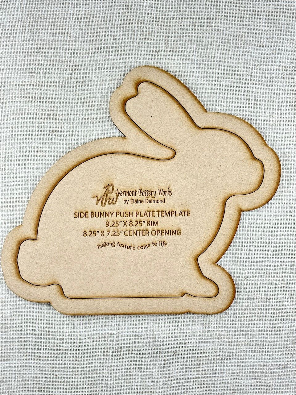 Bunnies- Side Bunny Push Plate (Large)- Rigid Template