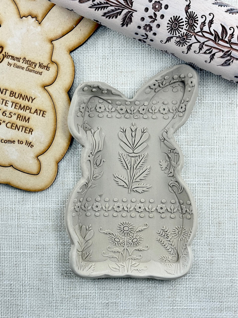 Bunnies- Front Bunny Push Plate (Small)- Rigid Template