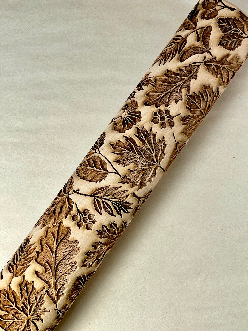 Autumn Leaves Textured Rolling Pin