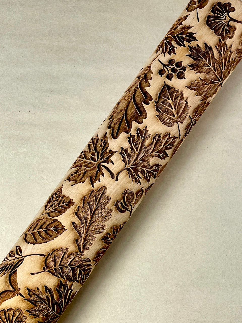 Autumn Leaves Textured Rolling Pin