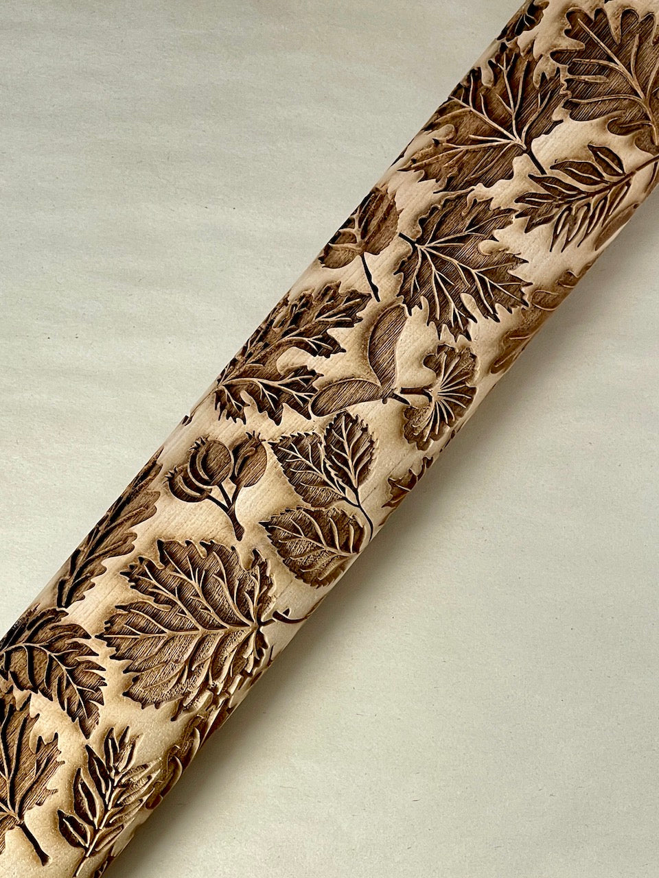 Autumn Leaves Textured Rolling Pin