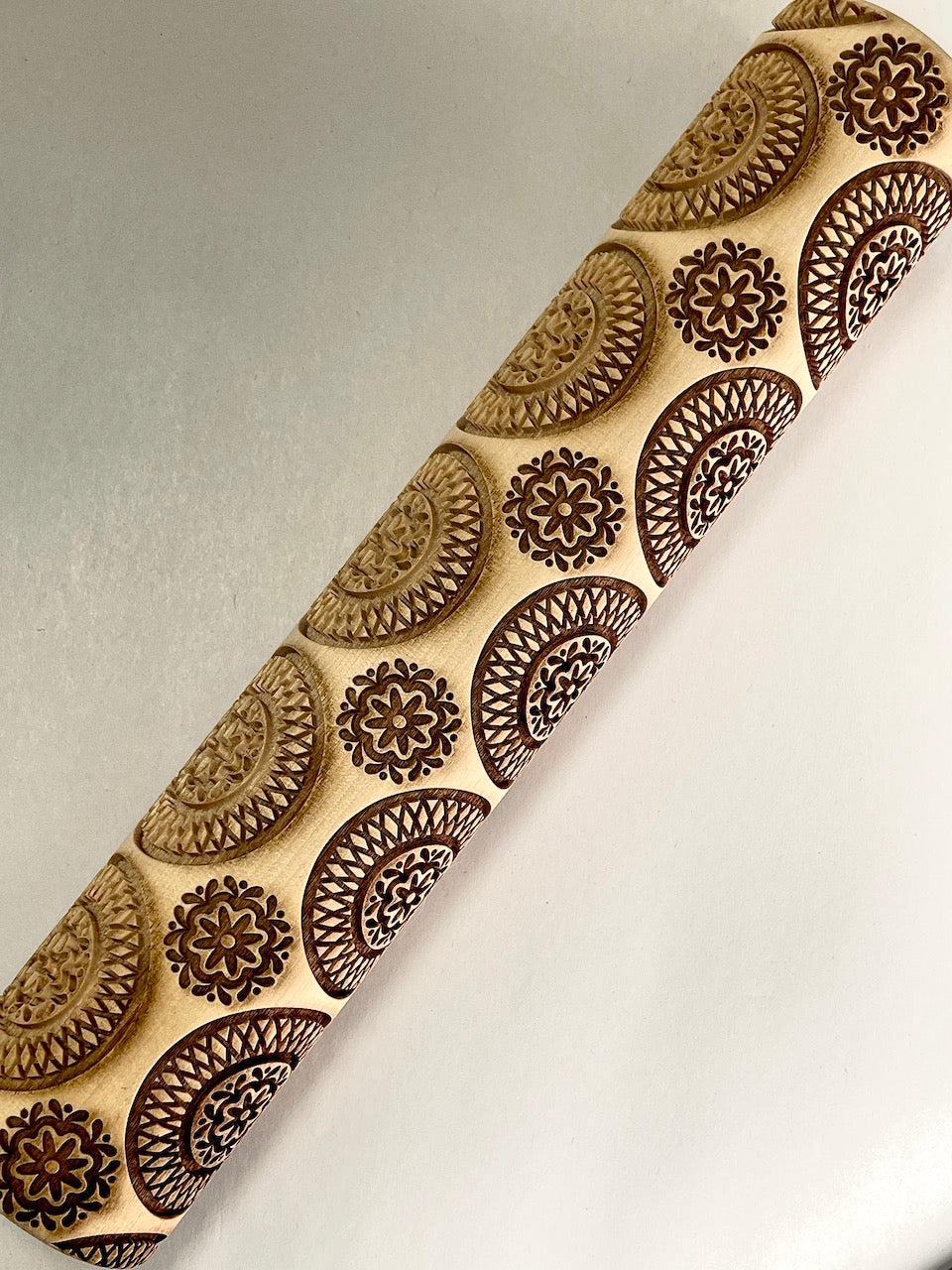 Floral Wheels Textured Rolling Pin