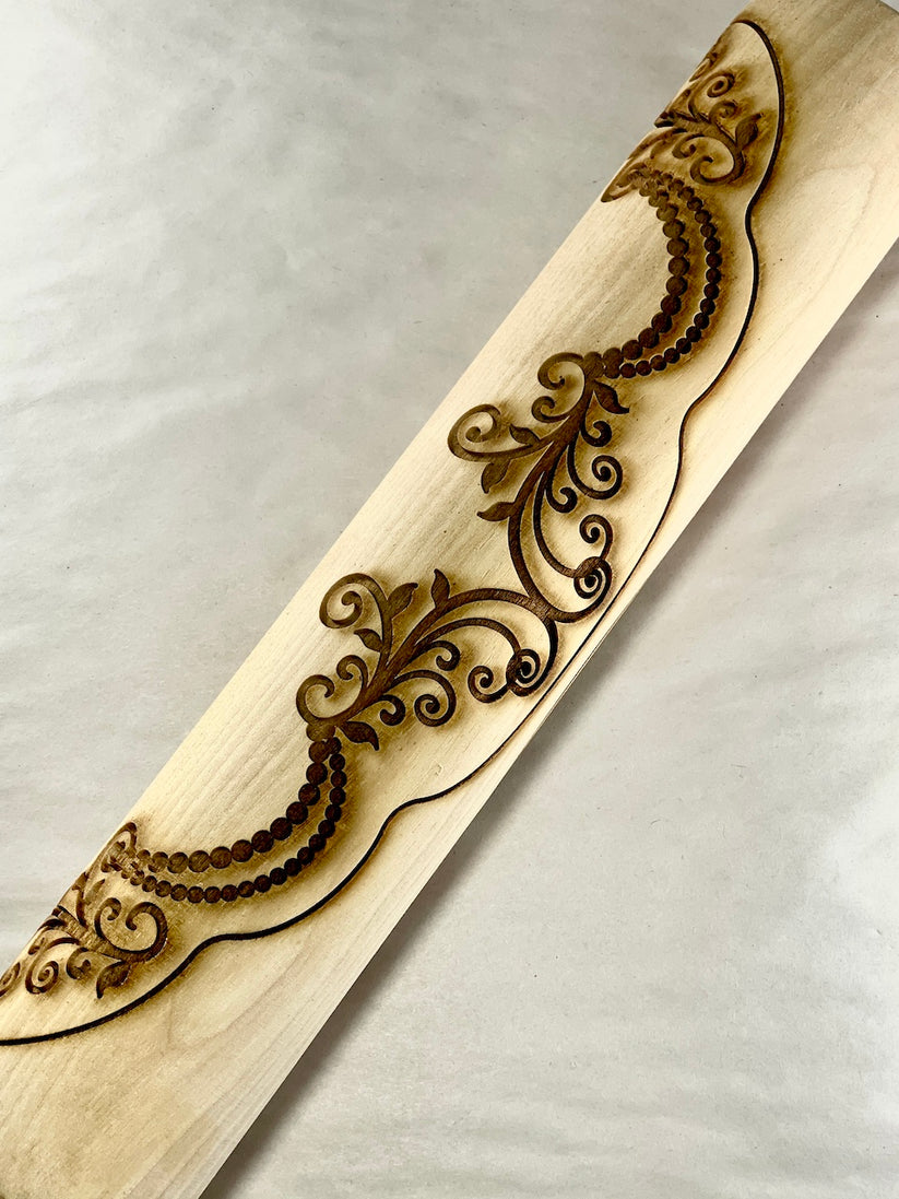 Molding Pin Rounded Edge Beaded Edge Template Textured Rolling Pin – Vermont Pottery Works
