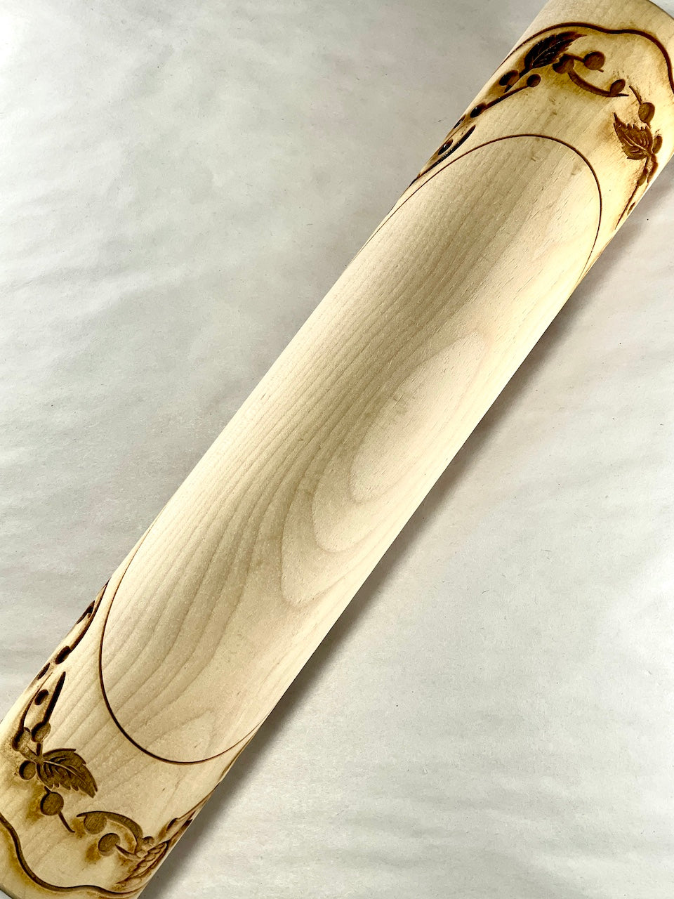 Leaf & Berry Template Textured Rolling Pin