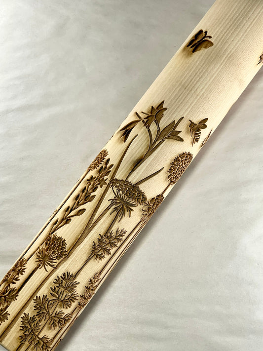 Field of Flowers Textured Rolling Pin