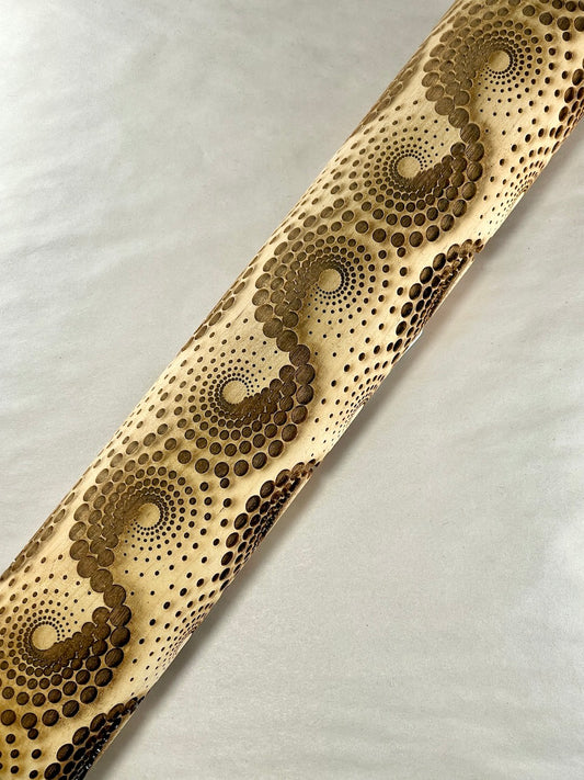 Dizzy Spirals Textured Rolling Pin