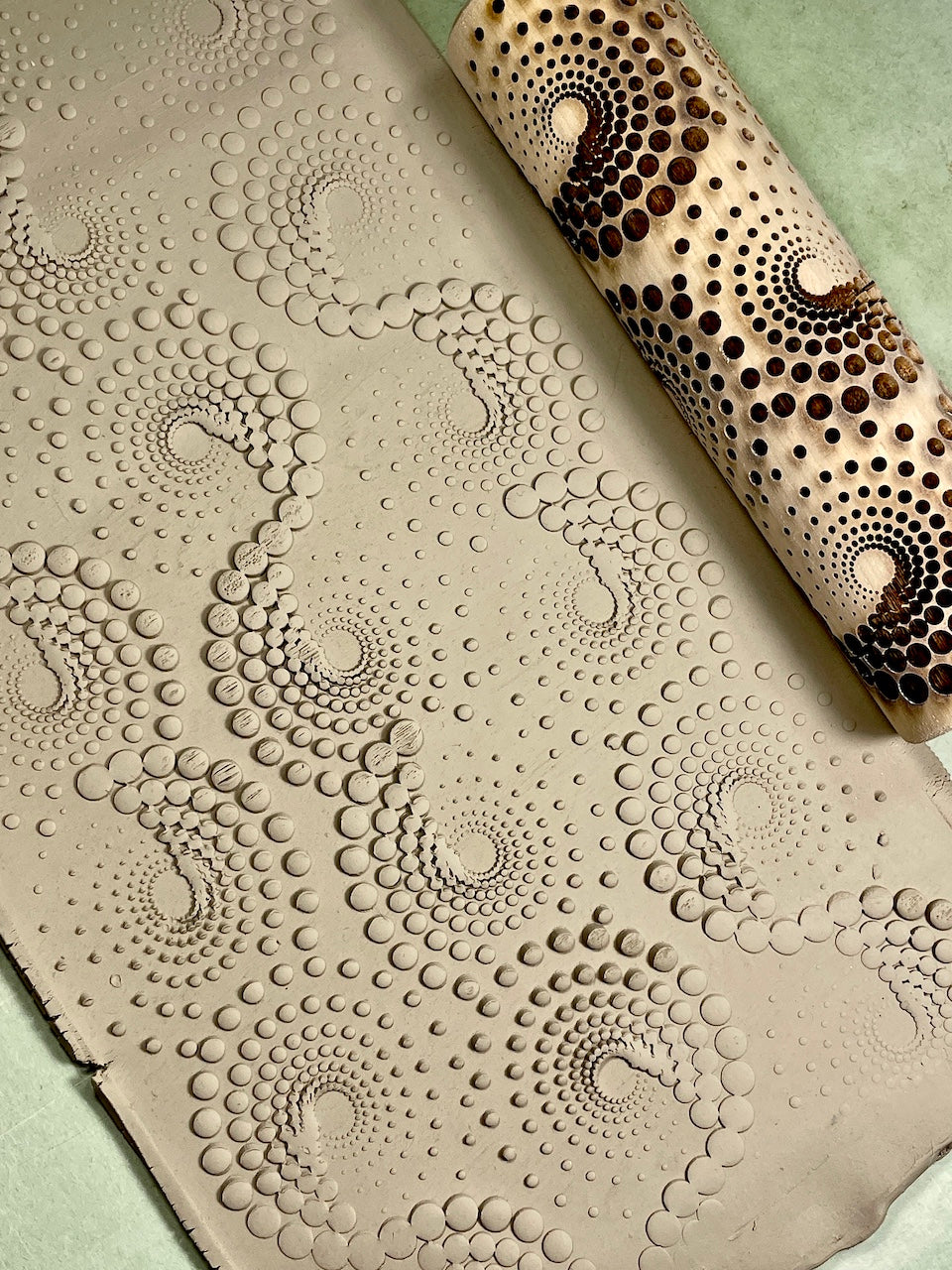 7" Dizzy Spirals Textured Rolling Pin