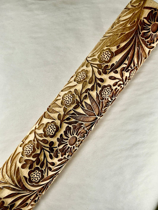 Divine Floral Textured Rolling Pin