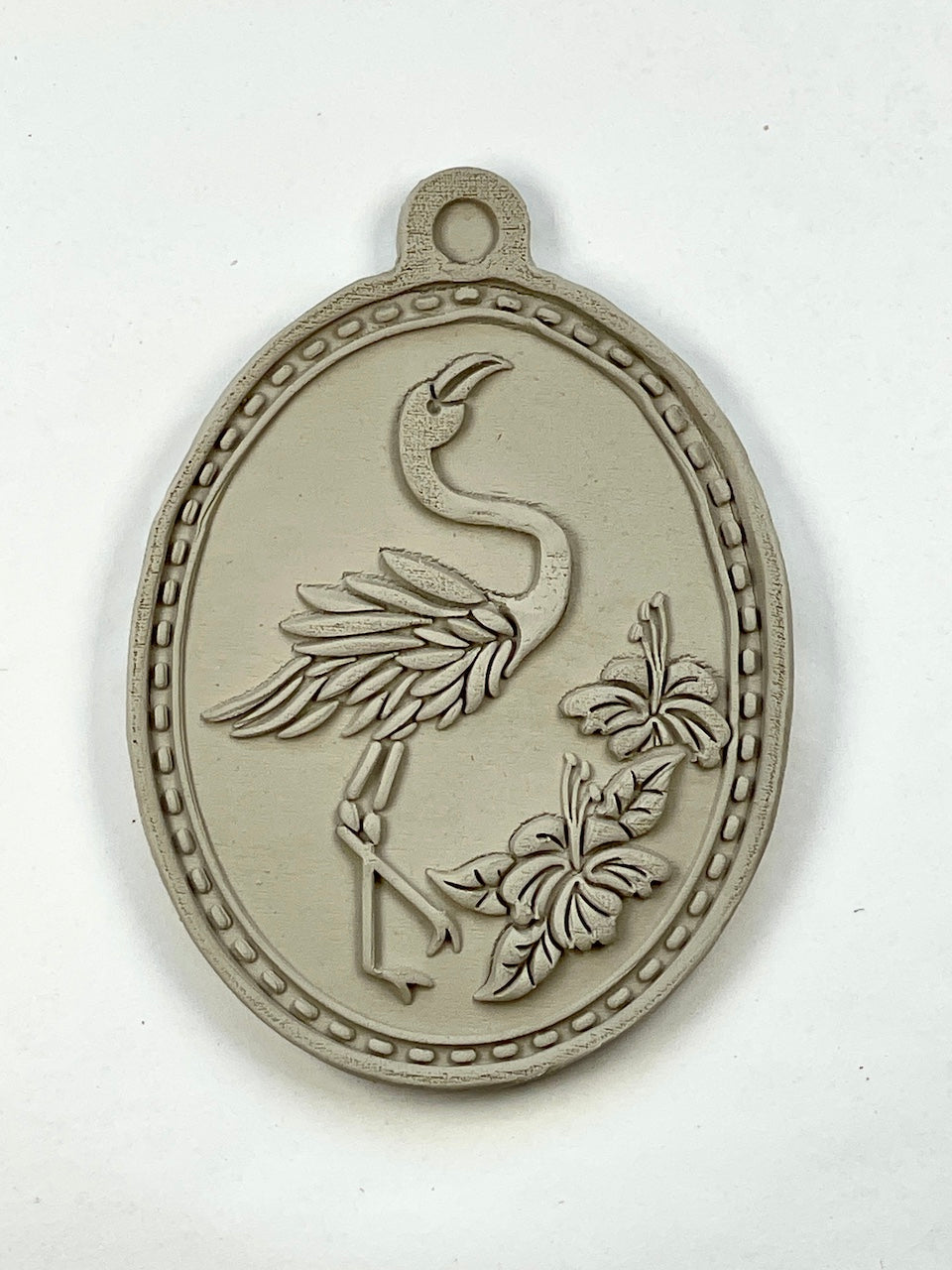 Ornament (Flamingo & Hibiscus)- Stamp