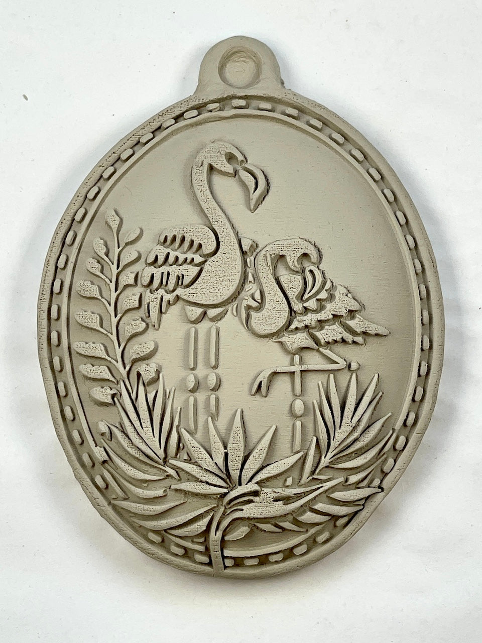Ornament (Flamingo & Ferns)- Stamp