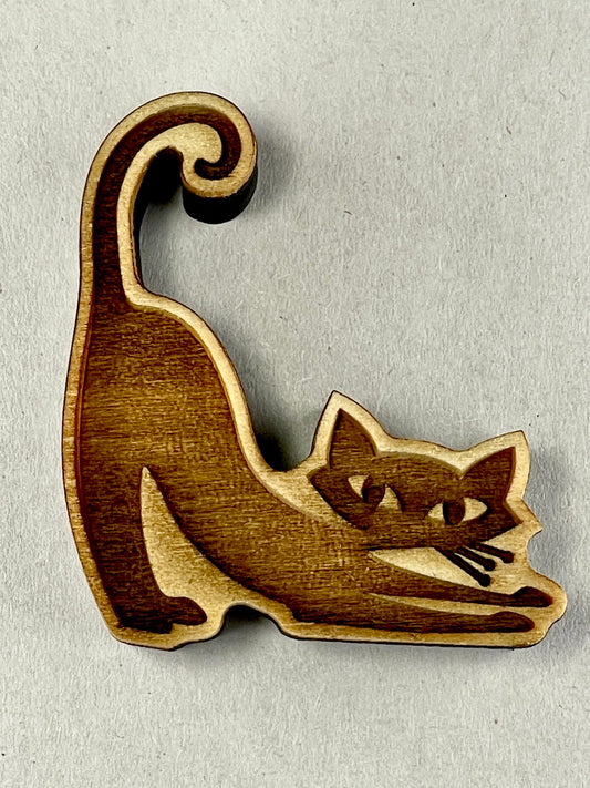 Cats, Mid-Century (Stretching)- Stamp
