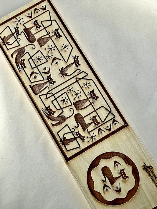 Cats, Mid-Century Textured Mug Plank